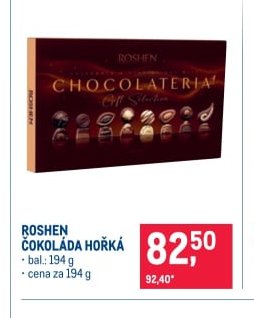 Roshen čokoláda hořká