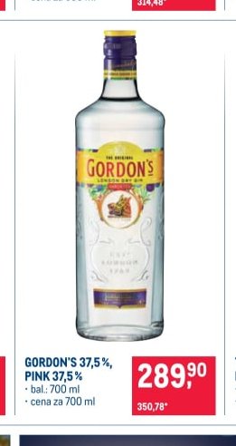 GORDON'S 37,5%, PINK 37,5%