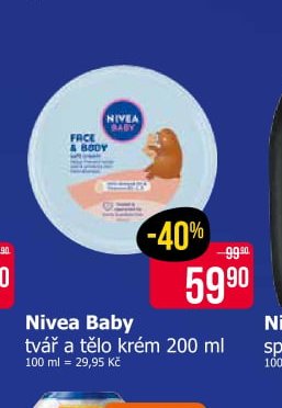 Nivea Baby tvář a tělo krém 200 ml