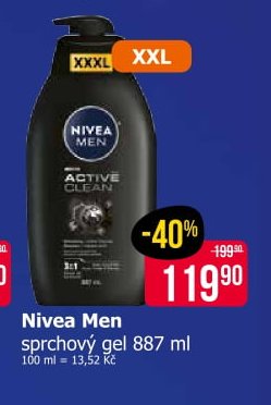 Nivea Men sprchový gel 887 ml