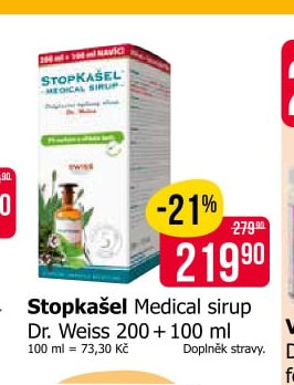 Stopkašel Medical sirup Dr. Weiss 200 + 100 ml